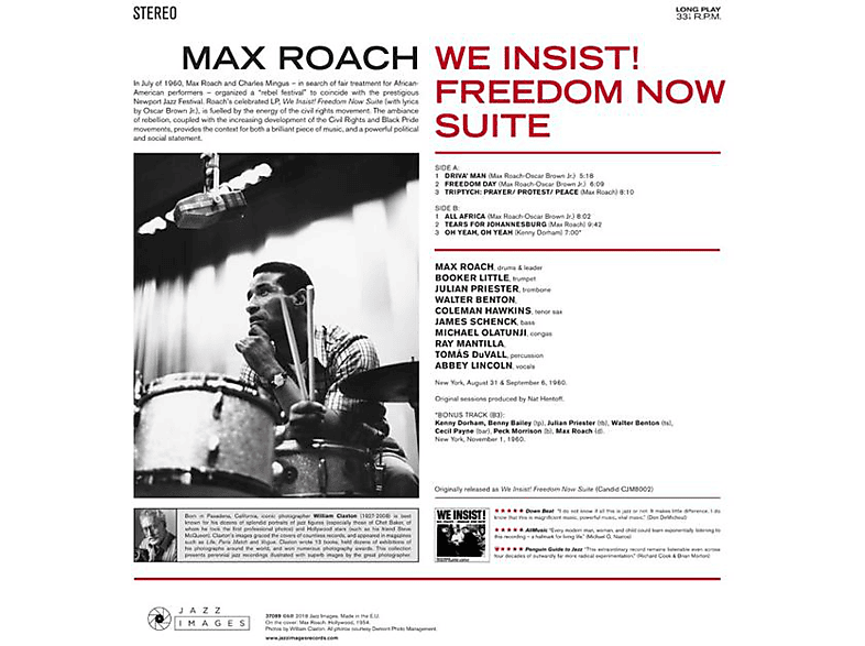 Thumbnail - Max Roach - We Insist! Freedom Now Suite (Vinyl LP) (Vinyl)