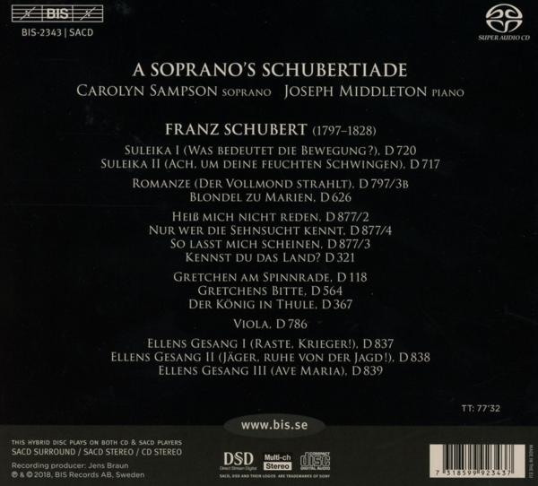 Carolyn Sampson, Joseph Middleton - A Soprano's Schubertiade  - (SACD Hybrid)