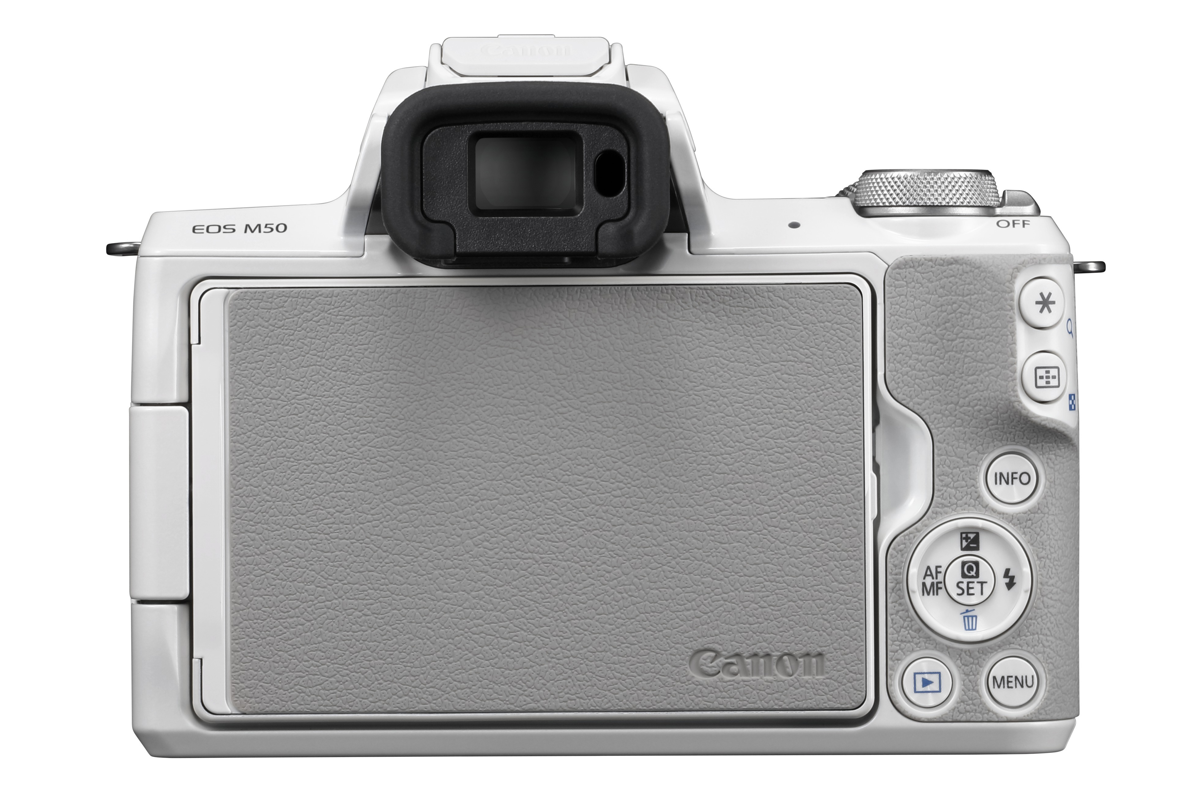 CANON EOS M50 Kit Systemkamera mit Objektiv 15-45 mm, 55-200 mm, 7,5 cm Display Touchscreen, WLAN