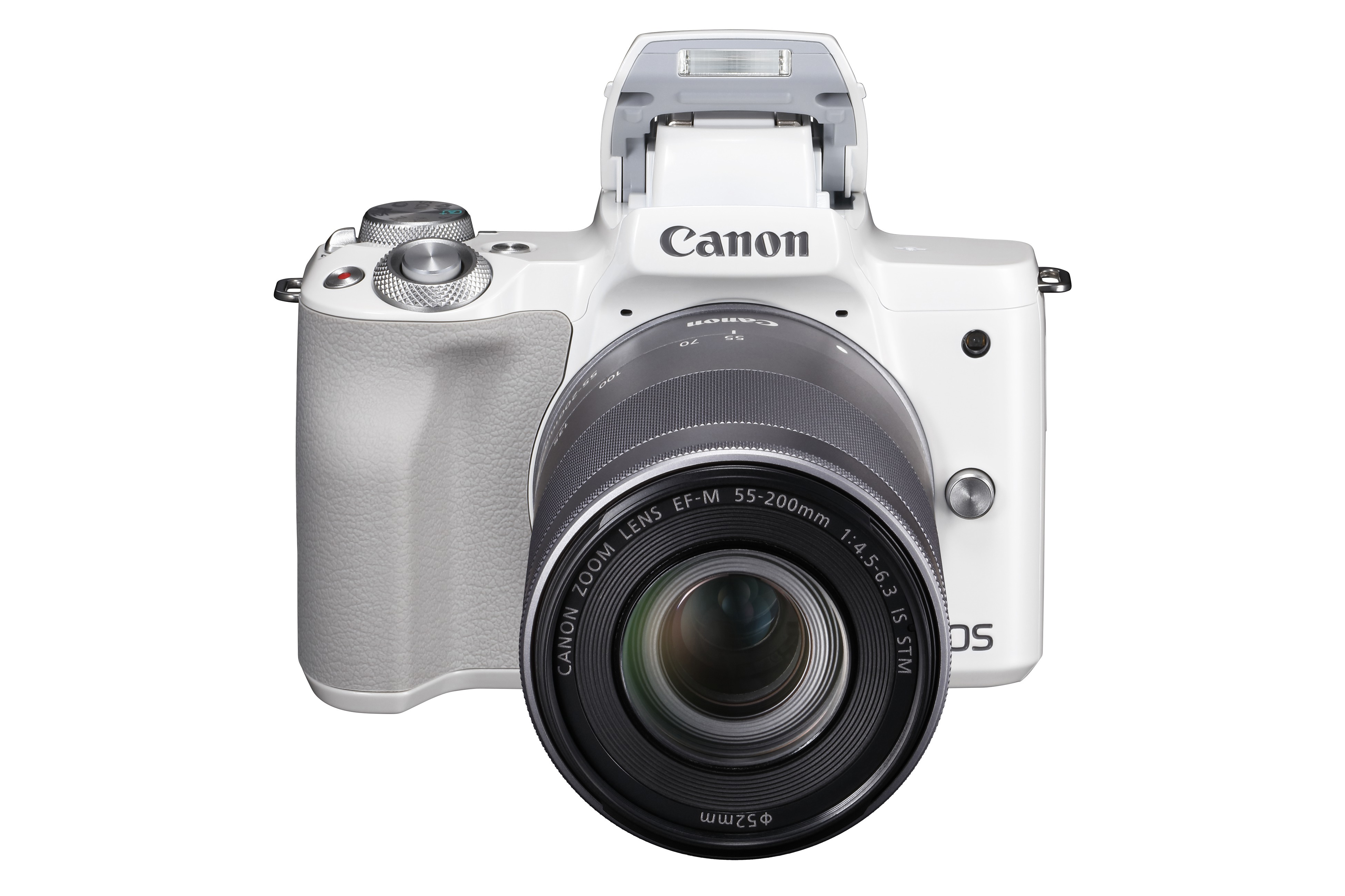 CANON EOS M50 Kit Systemkamera mit Objektiv 15-45 mm, 55-200 mm, 7,5 cm Display Touchscreen, WLAN