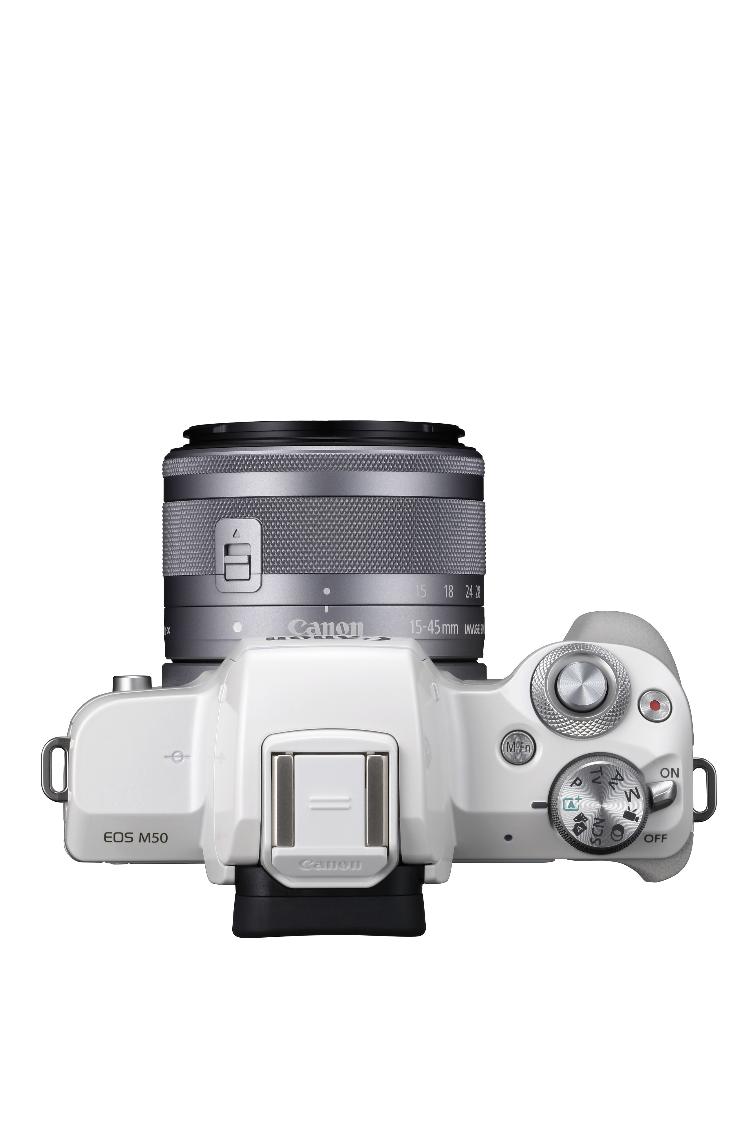 CANON EOS M50 Kit Systemkamera mit Objektiv 15-45 mm, 55-200 mm, 7,5 cm Display Touchscreen, WLAN