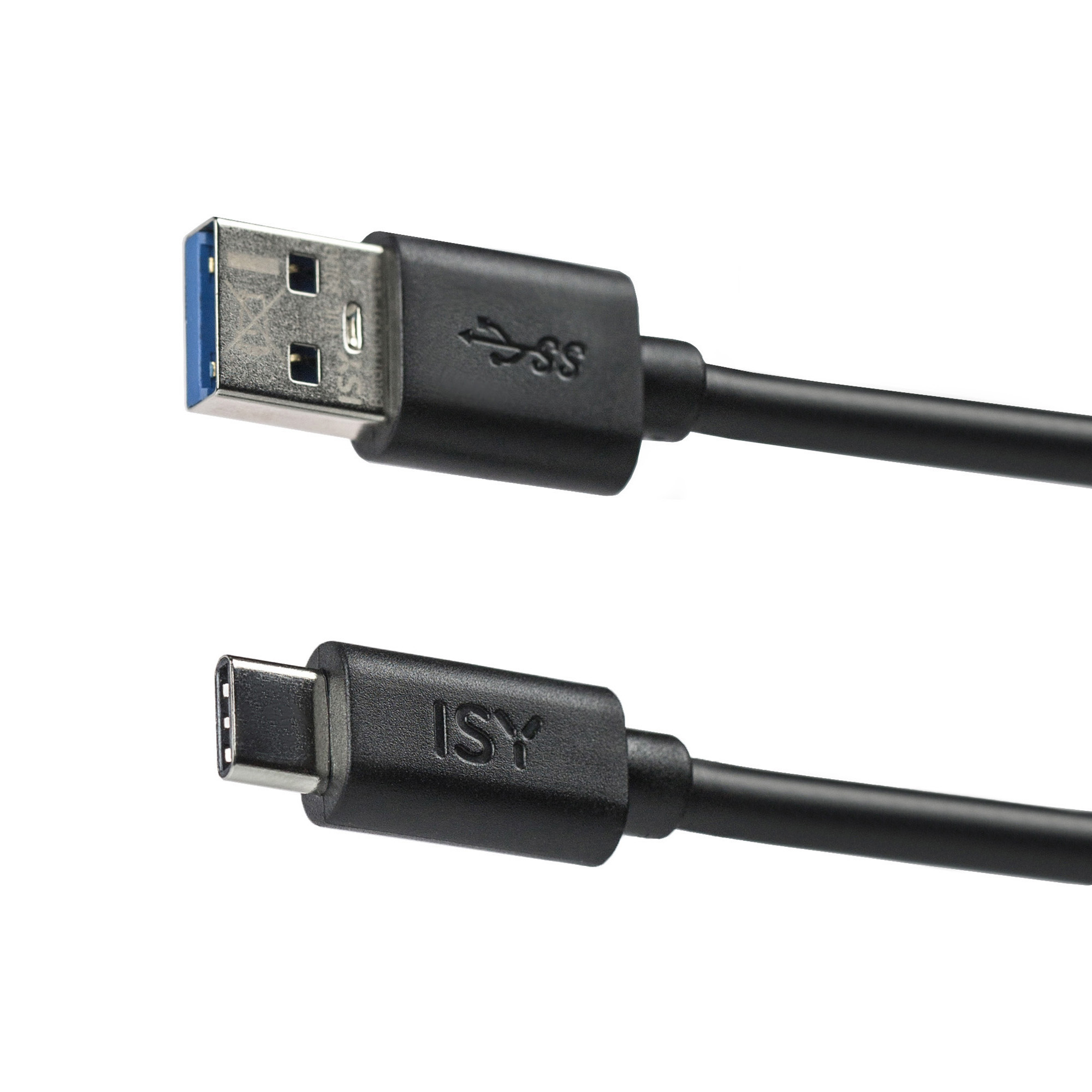 ISY Schwarz m, 1 USB Datenkabel/Ladekabel, USB-C, IUC-3000 auf