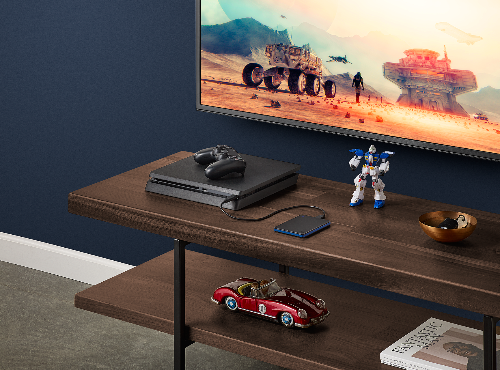 SEAGATE Externe Game Drive für PS4, 1TB (STGD1000100), blau/schwarz