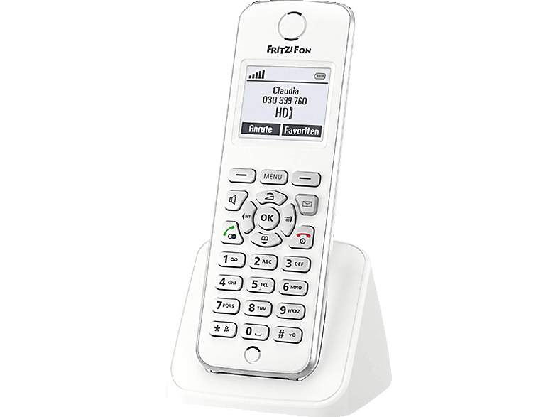 AVM FRITZ!Fon M2, HD Schnurloses Telefon, Weiß