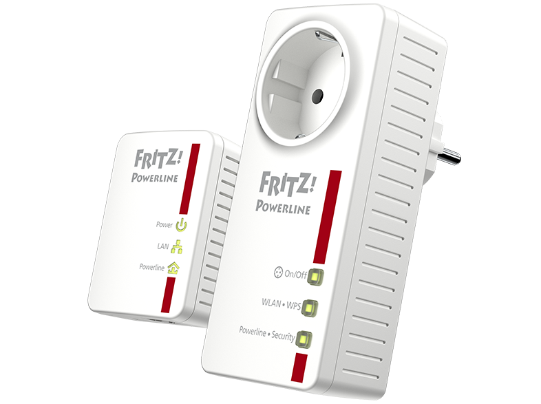 AVM FRITZ!Powerline 546E WLAN Set Powerline Adapter Kabellos und Kabelgebunden