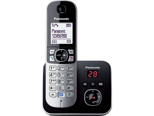PANASONIC KX-TG6821 DECT - Téléphone fixe (Noir/Argent)