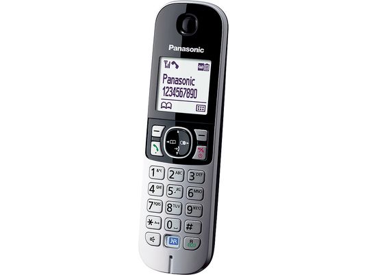 PANASONIC KX-TG6821 DECT - Téléphone fixe (Noir/Argent)
