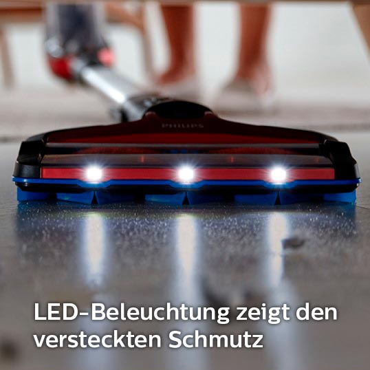 PHILIPS SpeedPro Max kabelloser Akku Staubsauger mit Turbodüse FC6823/01, rot Akku-Stielsauger (0,6 l, Akkulaufzeit: 65 min, Rot)