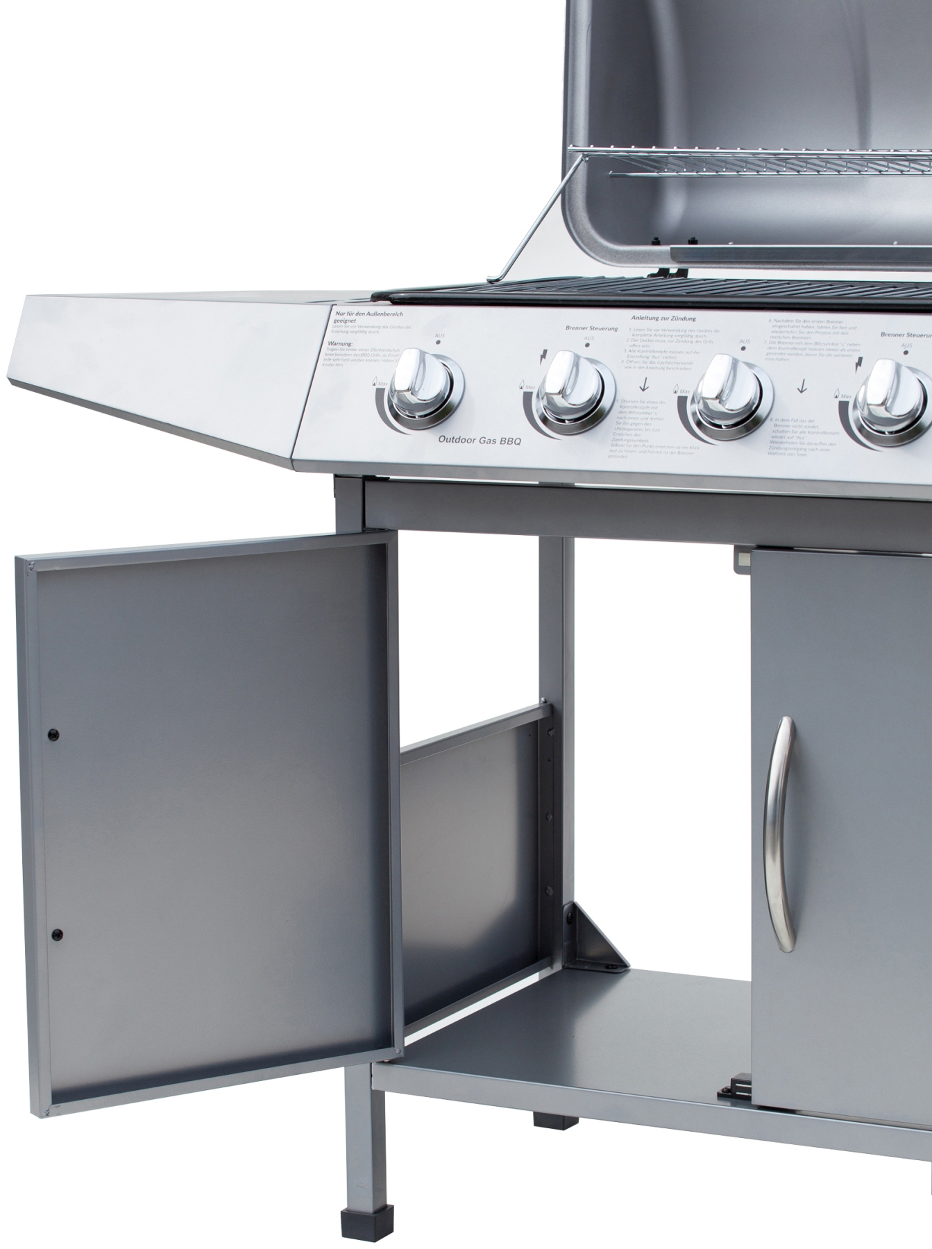 EL FUEGO AY 459 Dayton 4 + 1 Gasgrill, Silber (12300 Watt)