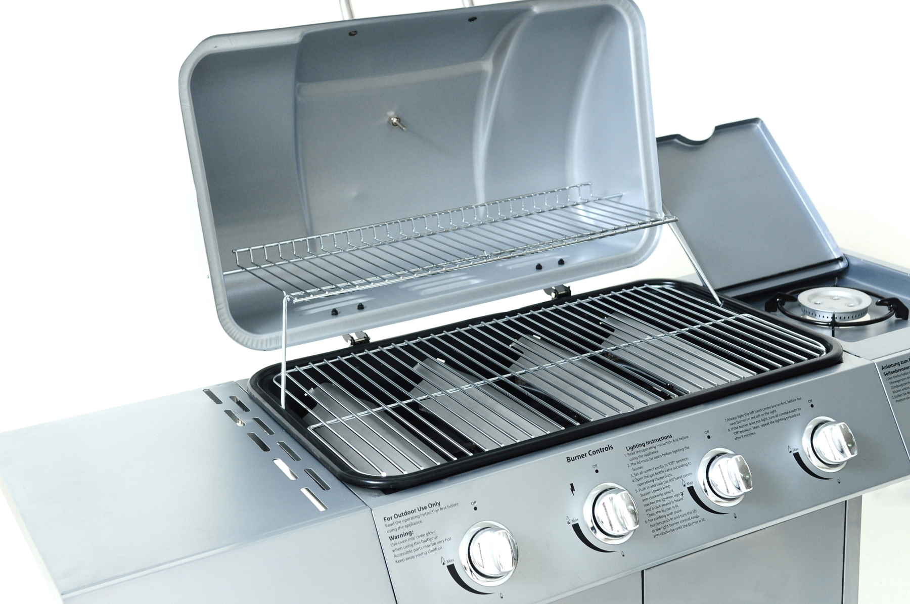 EL FUEGO AY 459 Dayton 4 + 1 Gasgrill, Silber (12300 Watt)