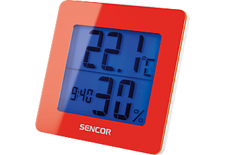 SENCOR SWS 1500 RD Órás hőmérő, Piros, Kék LCD kijelzővel