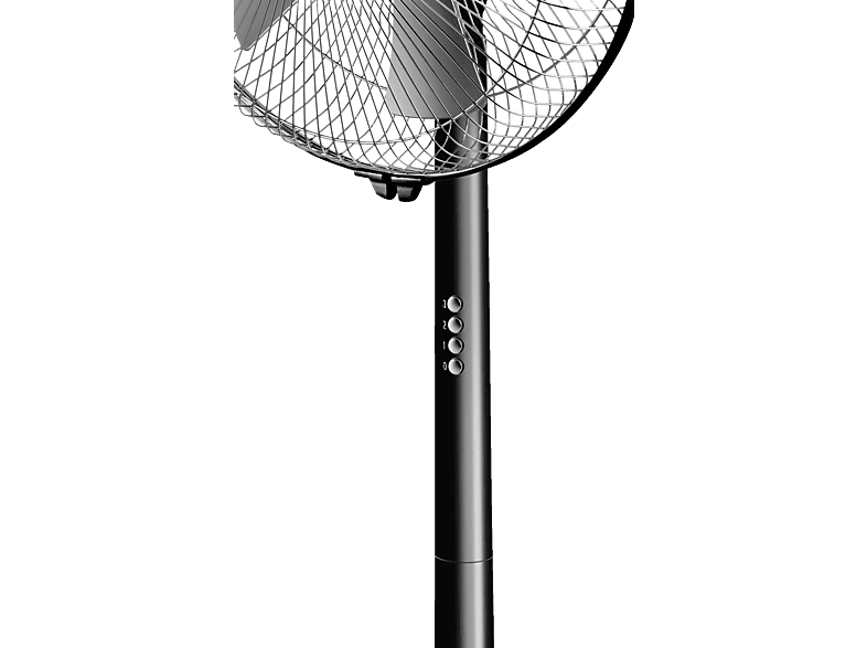UNOLD 86825 Silverline Standventilator Schwarz/Silber (50 Watt)