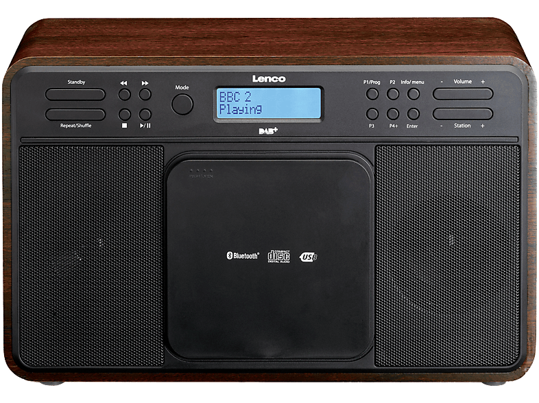 LENCO Radio CD DAB+ Bluetooth Walnut (DAR-040WA)