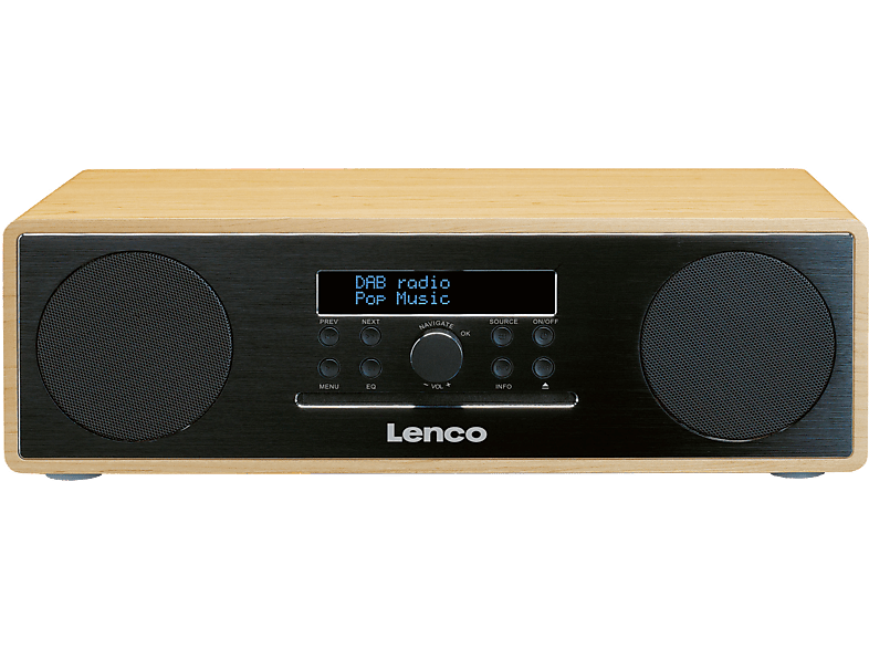 LENCO Radio CD DAB+ Bluetooth Oak Black (DAR-070OB)