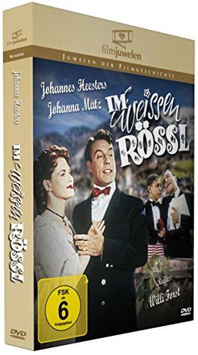 DVD-Hülle für den Film „Im Weissen Rössl“. Zeigt einen Mann, eine Frau und zwei Jungen.