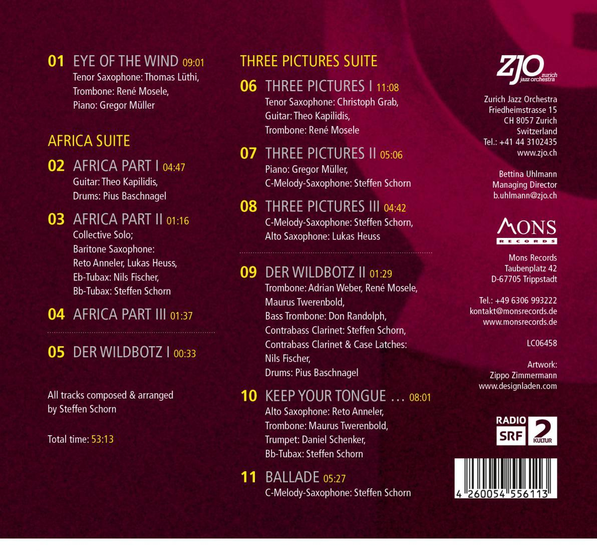 Steffen Schorn, Zurich Jazz Orchestra - Three Pictures  - (CD)