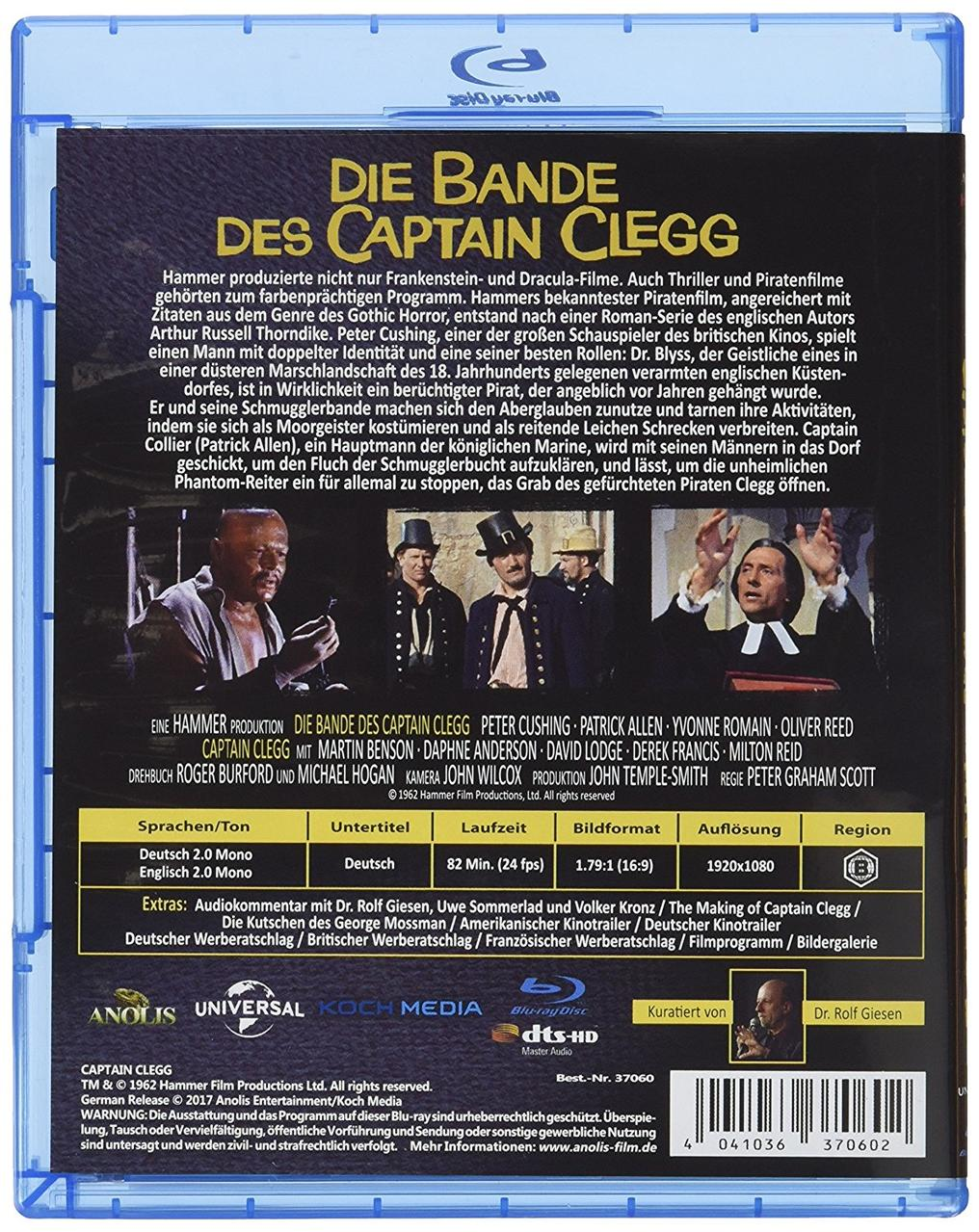 Rückseite einer Film-Blu-ray-Disc. Text und Bilder von Schauspielern sind sichtbar.