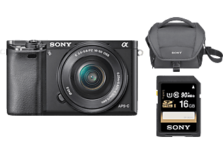 SONY Hybride camera Alpha 6000 + 16-50 mm (A6000LBSFDI.YBN ILCE6000 KIT)