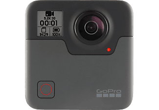 Cámara deportiva - GoPro Fusion, Vídeo 5.2K, VR, 360º, 30 fps, 18 MP, WiFi, Bluetooth