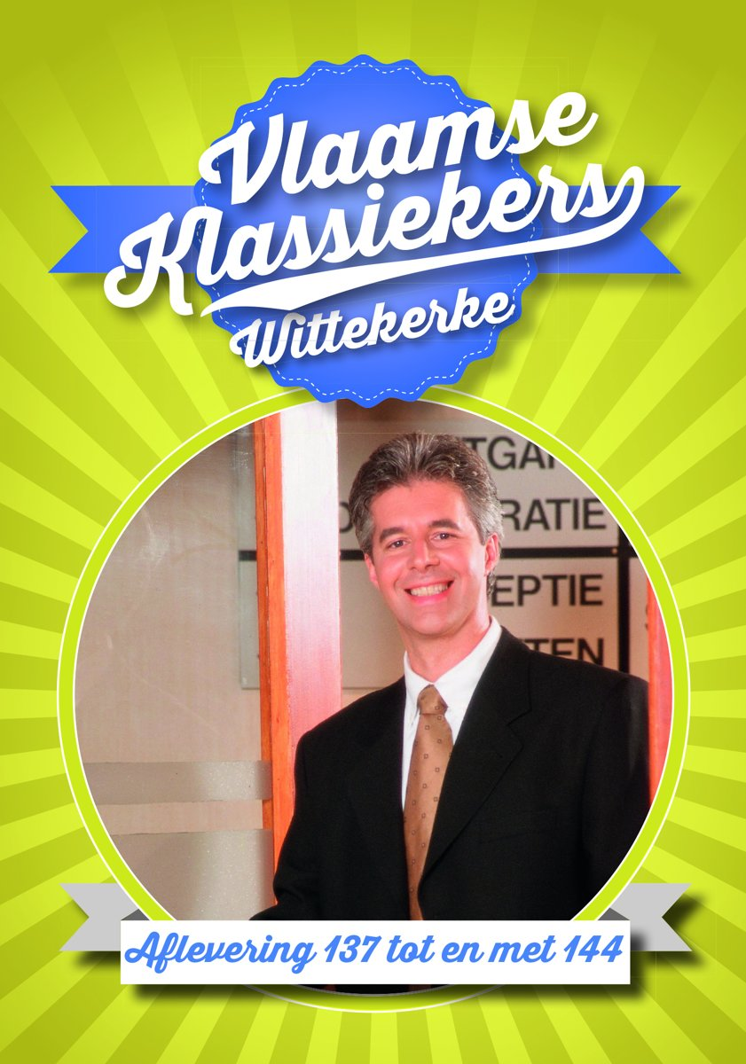 Man in pak glimlachend in een cirkel, tekst "Vlaamse Klassiekers".