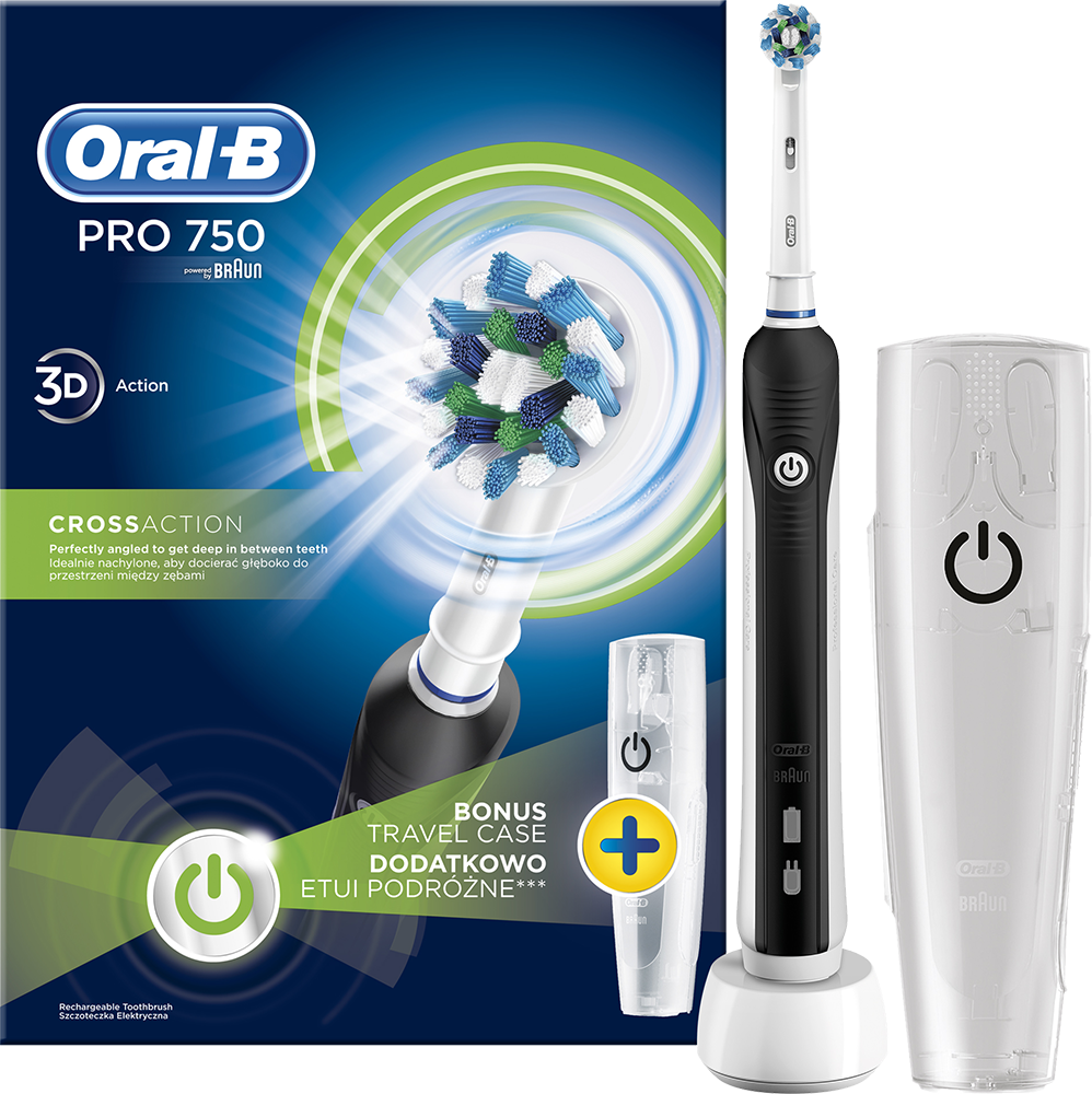 ORAL-B PRO 750 CROSS ACTION elektromos fogkefe + úti tok