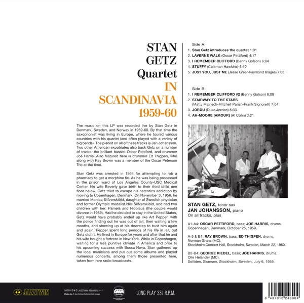 Stan Getz - In Scandinavia 1959-60  - (Vinyl)
