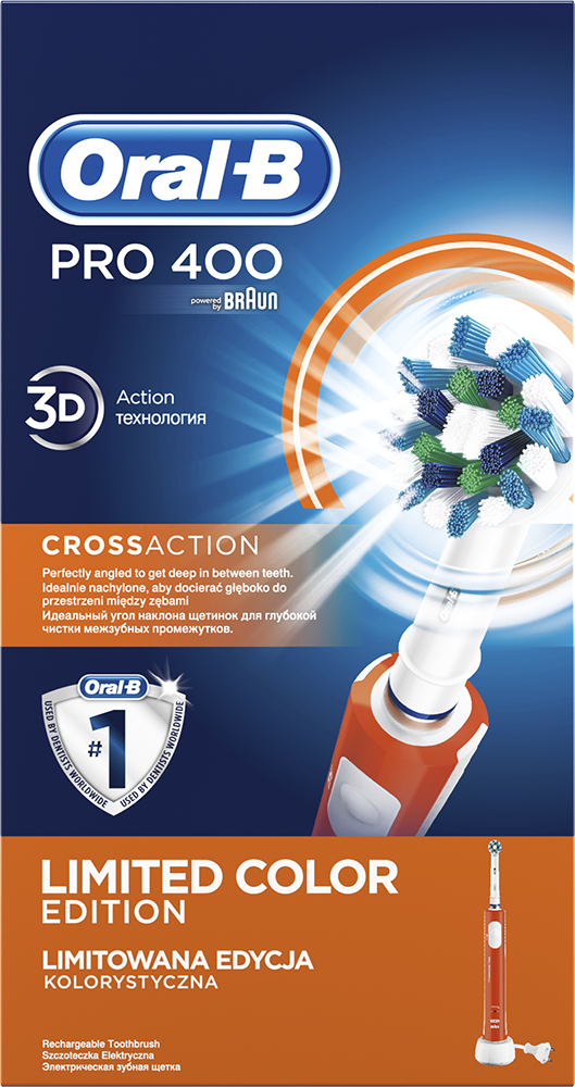 ORAL-B PRO 400 D16 elektromos fogkefe, narancssárga