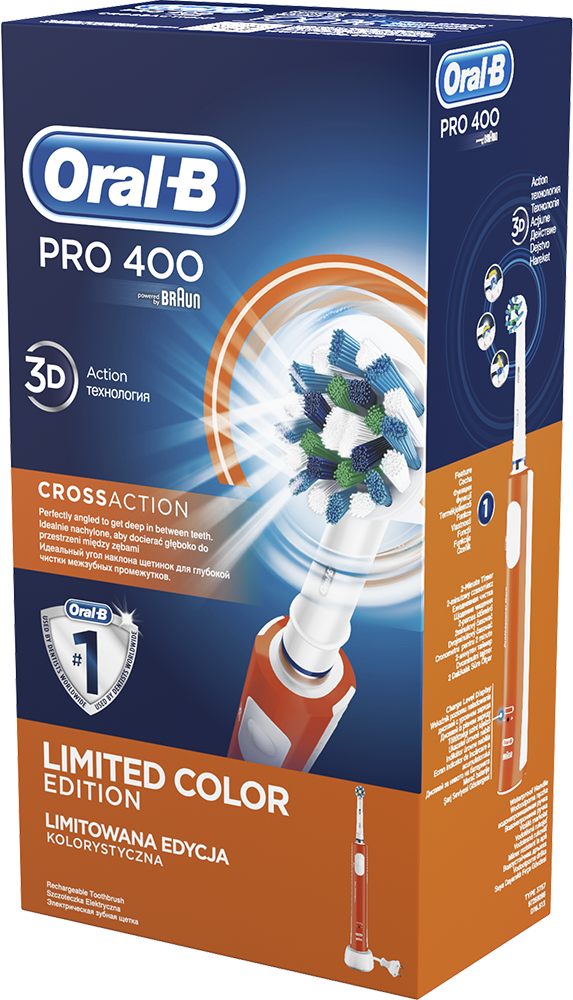 ORAL-B PRO 400 D16 elektromos fogkefe, narancssárga