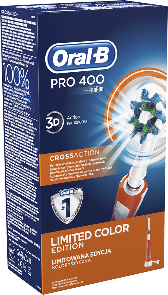 ORAL-B PRO 400 D16 elektromos fogkefe, narancssárga