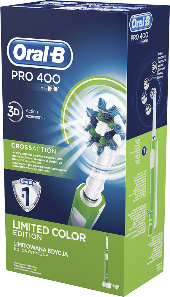 ORAL-B PRO 400 D16.513 elektromos fogkefe, zöld