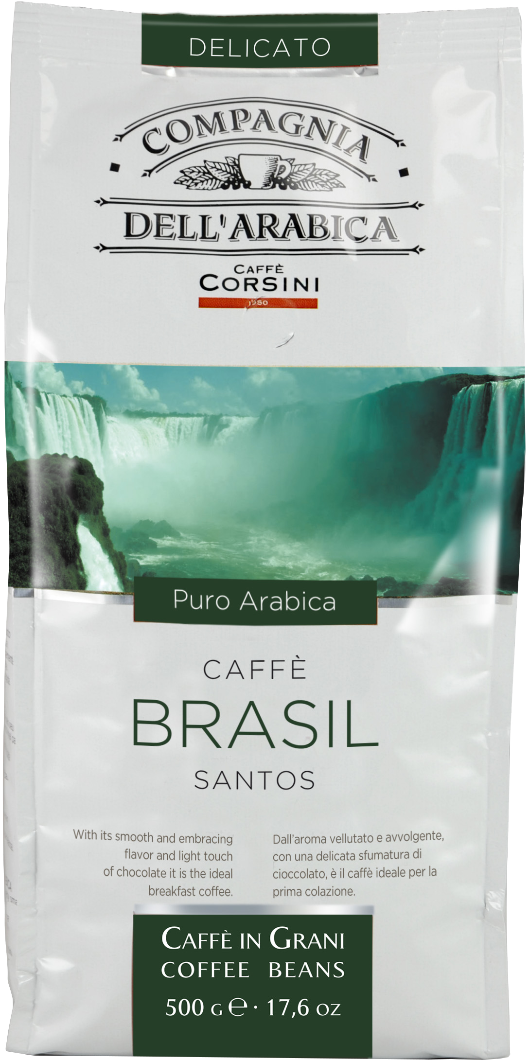 COMPAGNIA DELL' ARABICA DBA013 Brasile szemes kávé, 500 gr