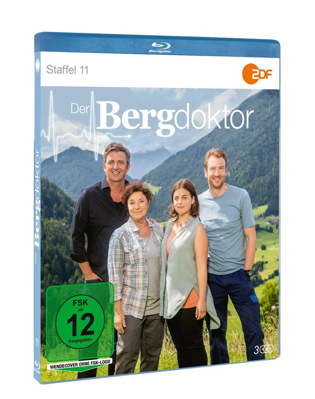 DVD-Cover. Vier Personen vor Bergen. Titel: 'Der Bergdoktor'.
