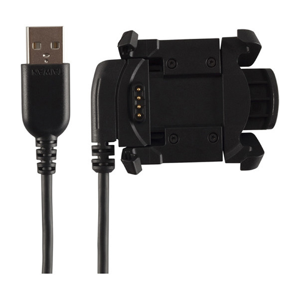 Schwarzes USB-Kabel mit einem Stecker an einem Ende, vor weißem Hintergrund gesehen.