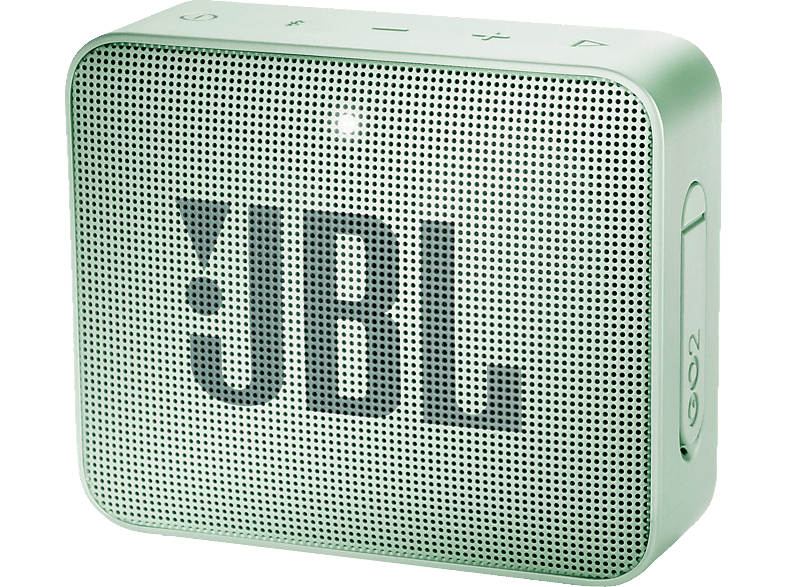 Altavoz inalámbrico - JBL GO 2 Mint, 3 W, Bluetooth, IPX7, Micrófono, Verde claro