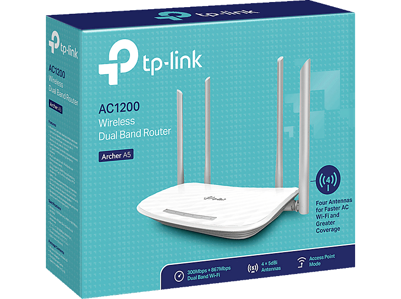 Thumbnail - TP-LINK ARCHER A5 AC1200-Dualband-WLAN Router