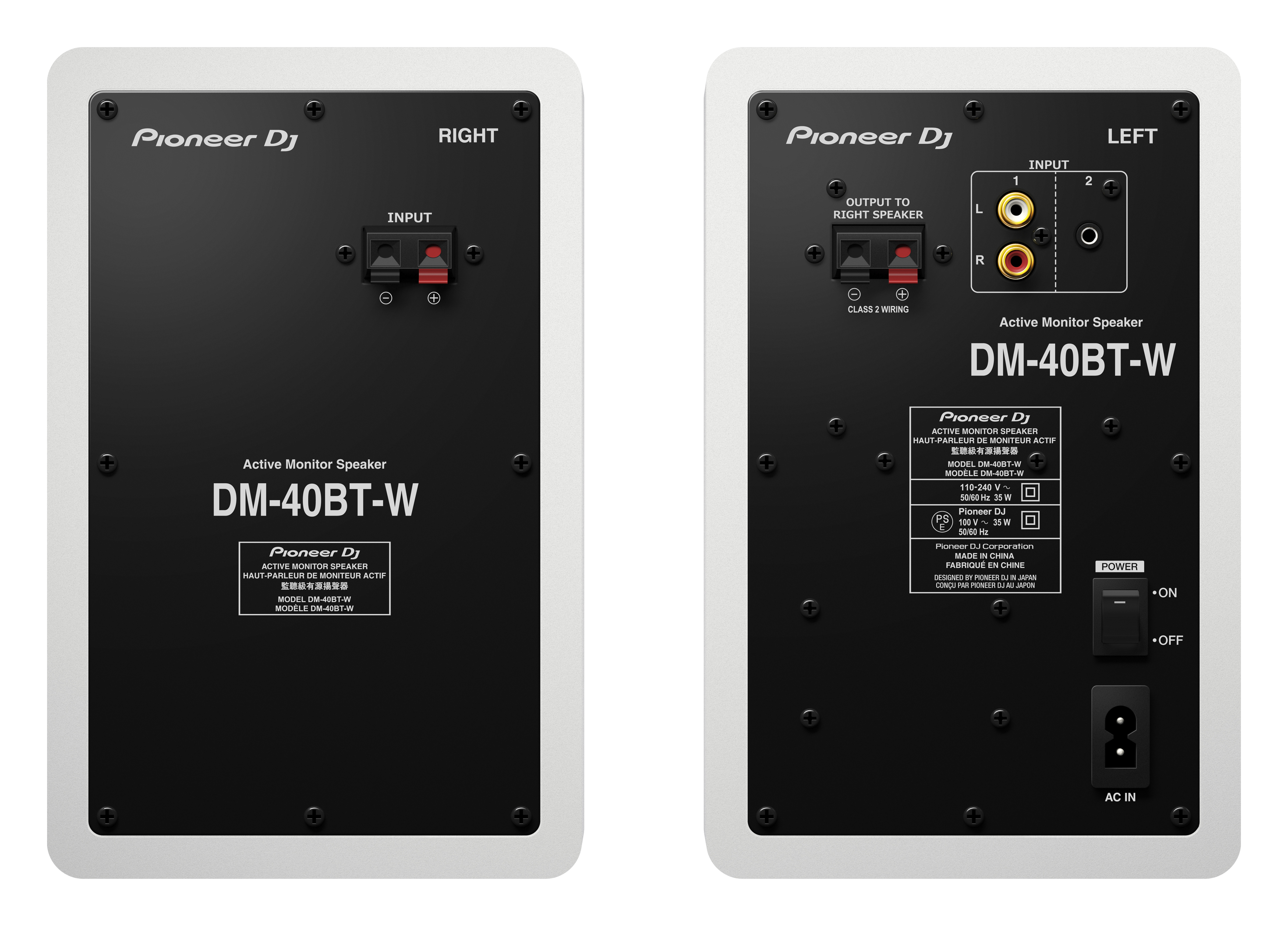 PIONEER DM-40BT-W Dektop-Monitorlautsprecher, DJ Weiß