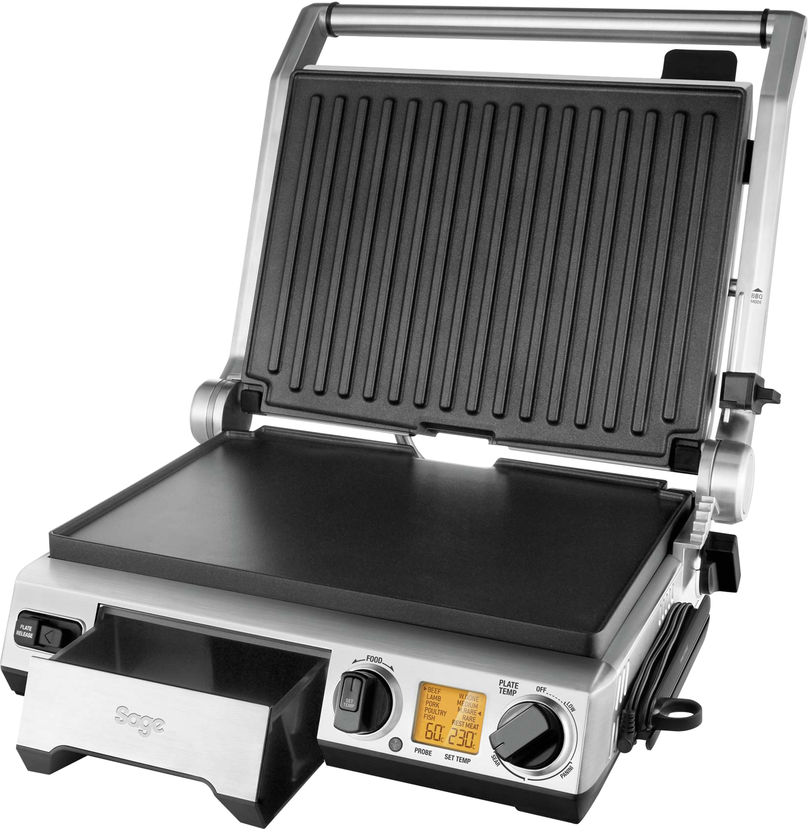 SAGE BGR840BSS kontakt grill smart bbq