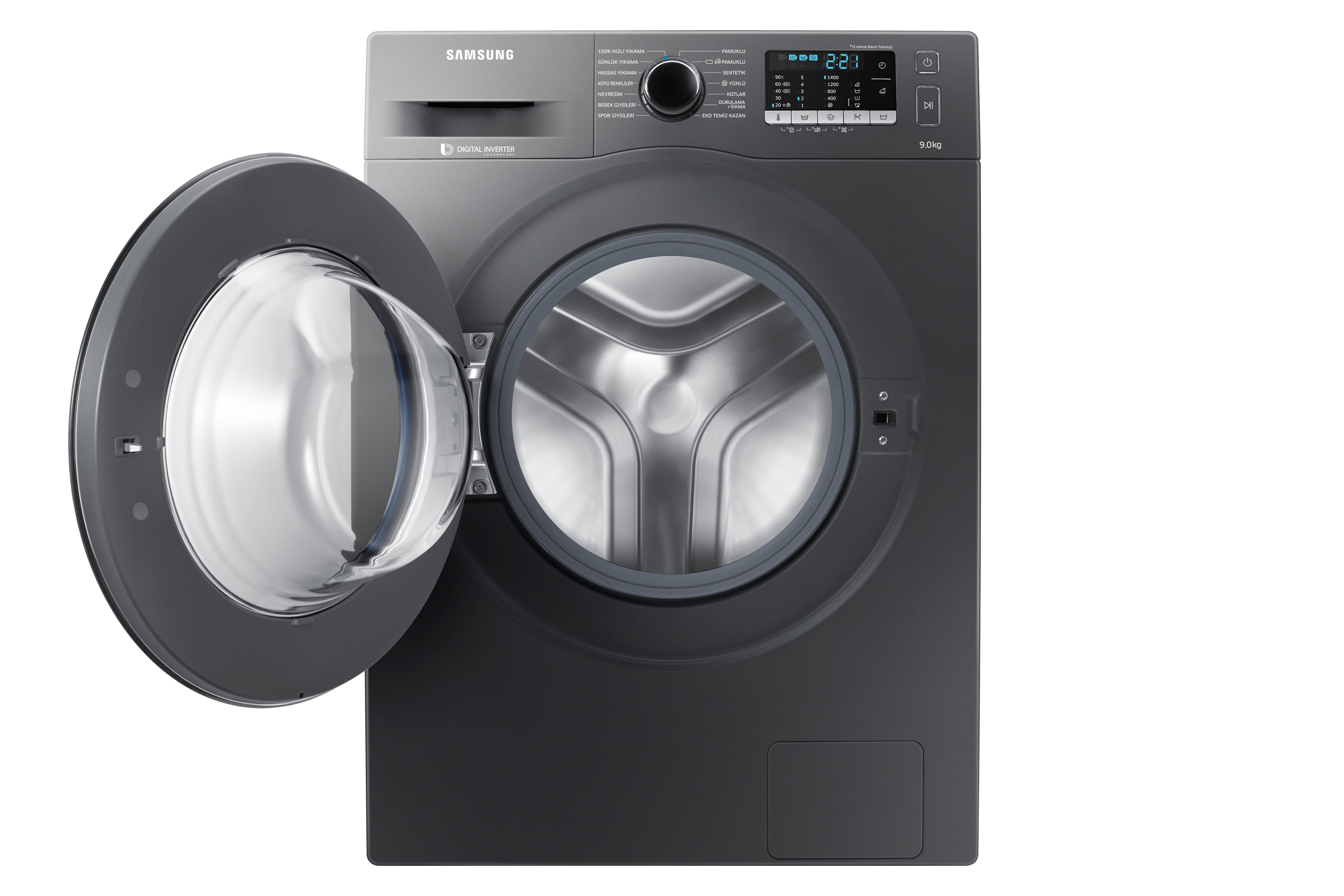 SAMSUNG WW90J5475FX/AH CM A+++ Enerji Sınıfı 9Kg 1400 Devir Çamaşır Makinesi Inox