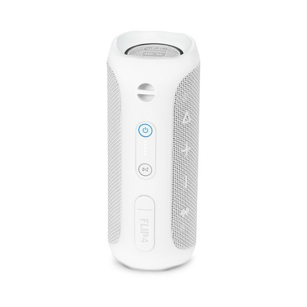 JBL Flip 4 Bluetooth Lautsprecher, Weiß, Wasserfest