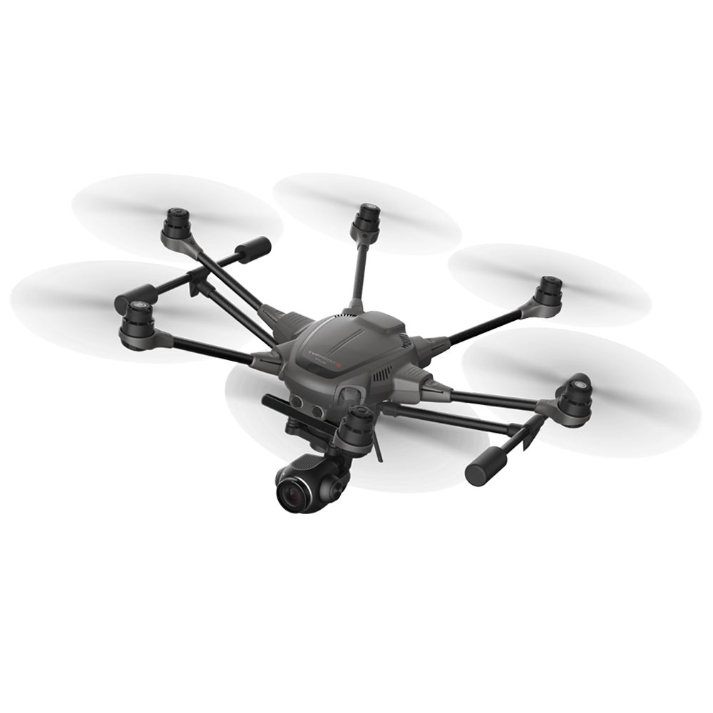 YUNEEC Typhoon H Plus mit Intel RealSense, Drohne mit Premium-Kamera (20 MP, 4K mit 60FPS) Drohne, Schwarz