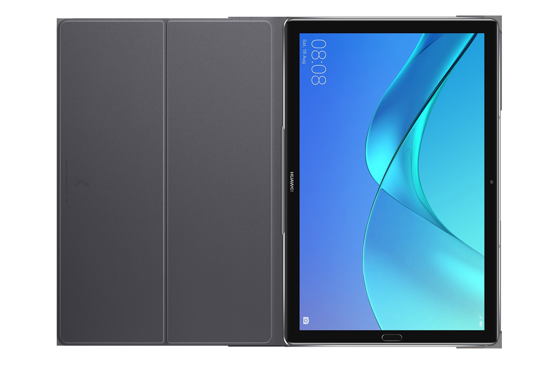 HUAWEI Flip Cover, Bookcover, Huawei, M5 10/M5 10 Pro, Grau