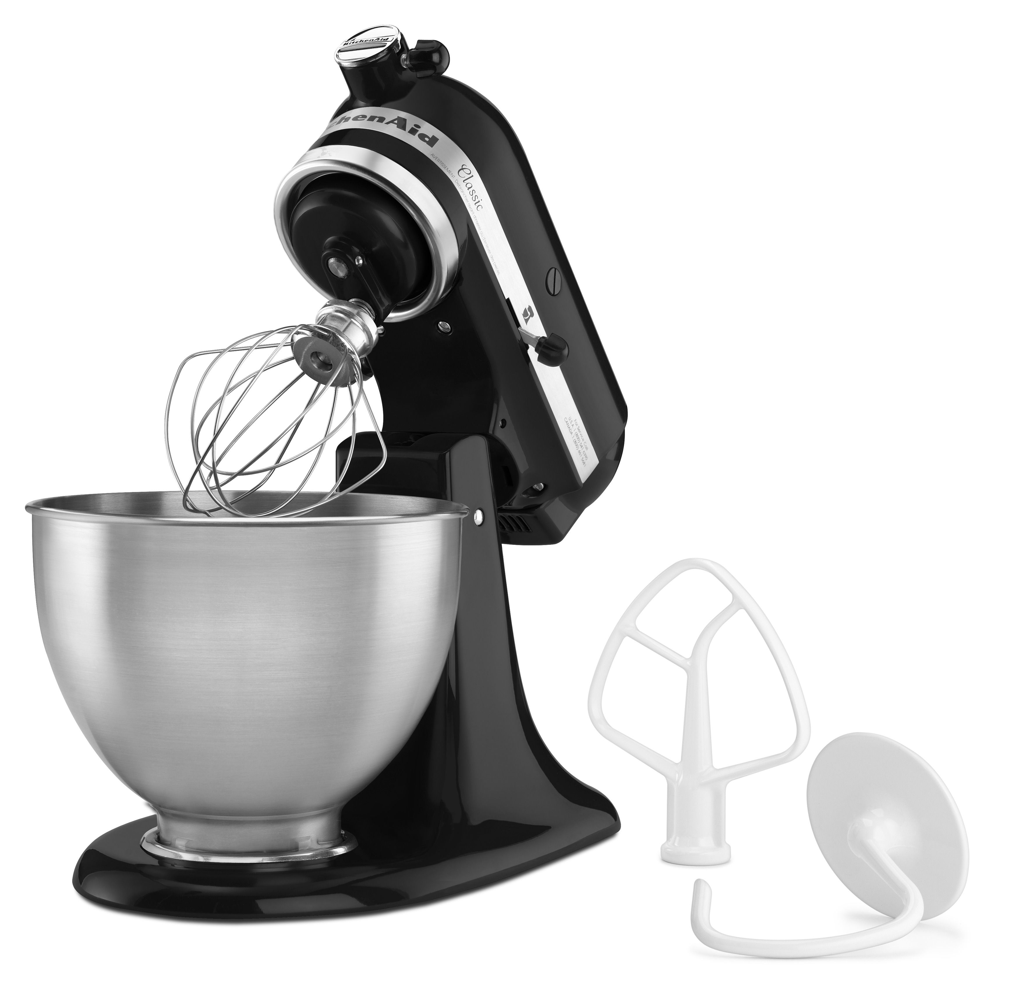 KITCHENAID 5K45SSEOB Classic Küchenmaschine Onyxschwarz (Rührschüsselkapazität: 4,3 l, 275 Watt)