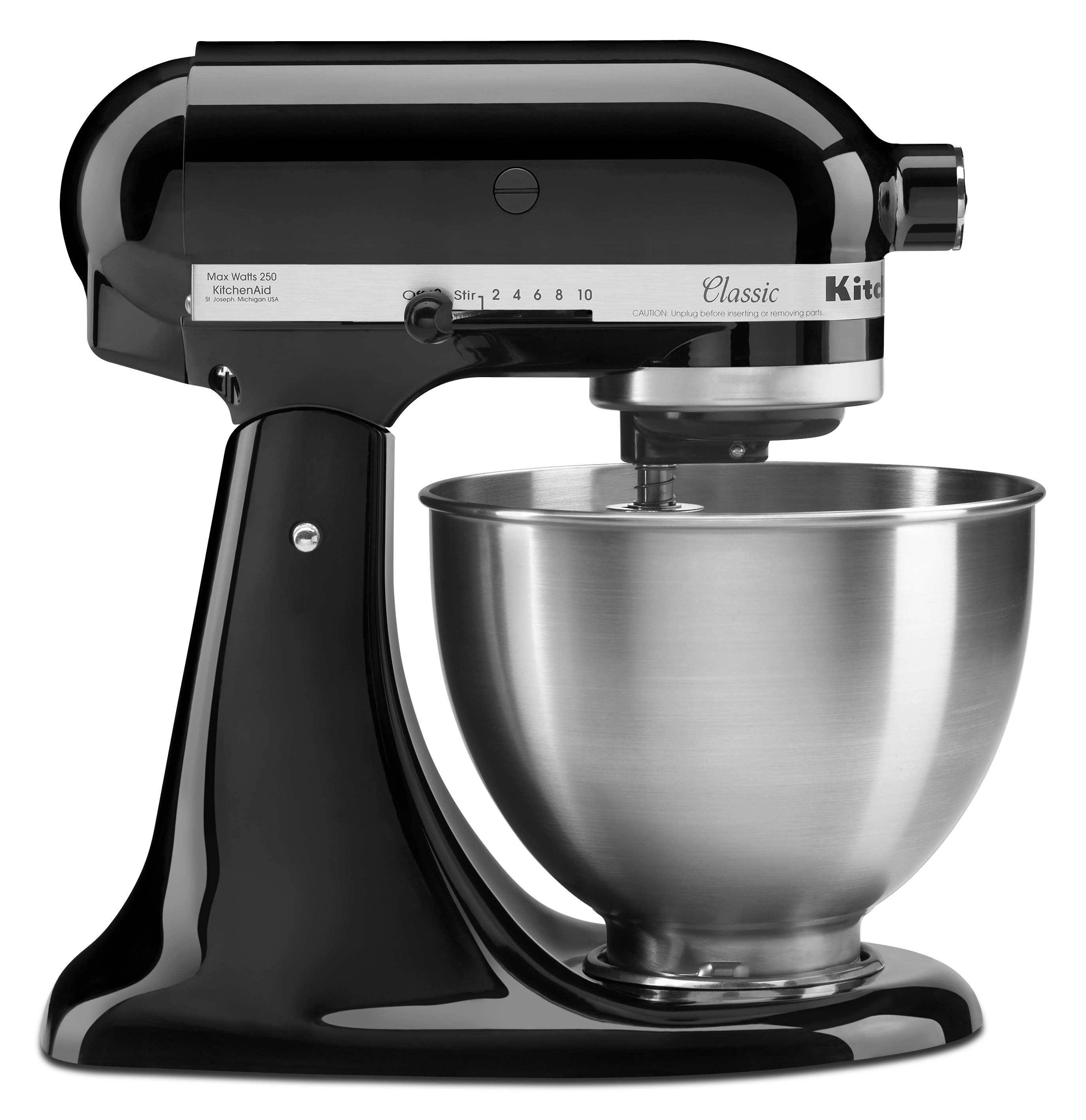 KITCHENAID 5K45SSEOB Classic Küchenmaschine Onyxschwarz (Rührschüsselkapazität: 4,3 l, 275 Watt)