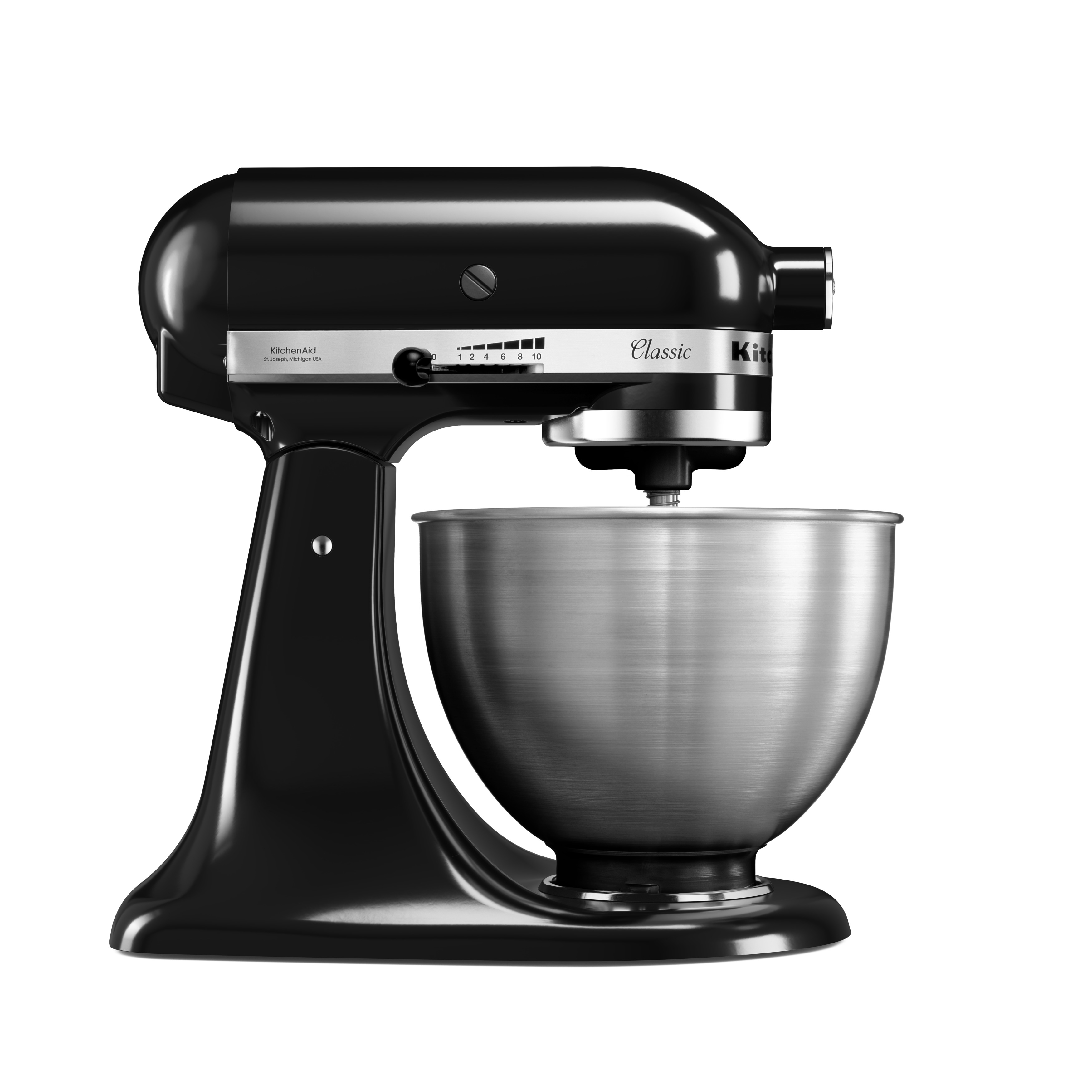 KITCHENAID 5K45SSEOB Classic Küchenmaschine Onyxschwarz (Rührschüsselkapazität: 4,3 l, 275 Watt)