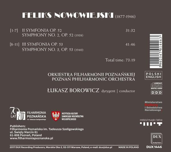 Poznan Philharmonic Orchestra - Sinfonien 2 & 3  - (CD)