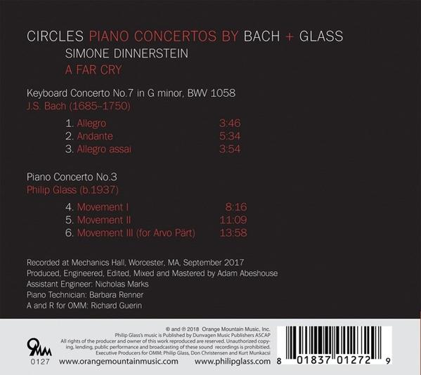 Simone Dinnerstein, A Far Cry - Circles: Klavierkonzerte von Bach & Glass  - (CD)