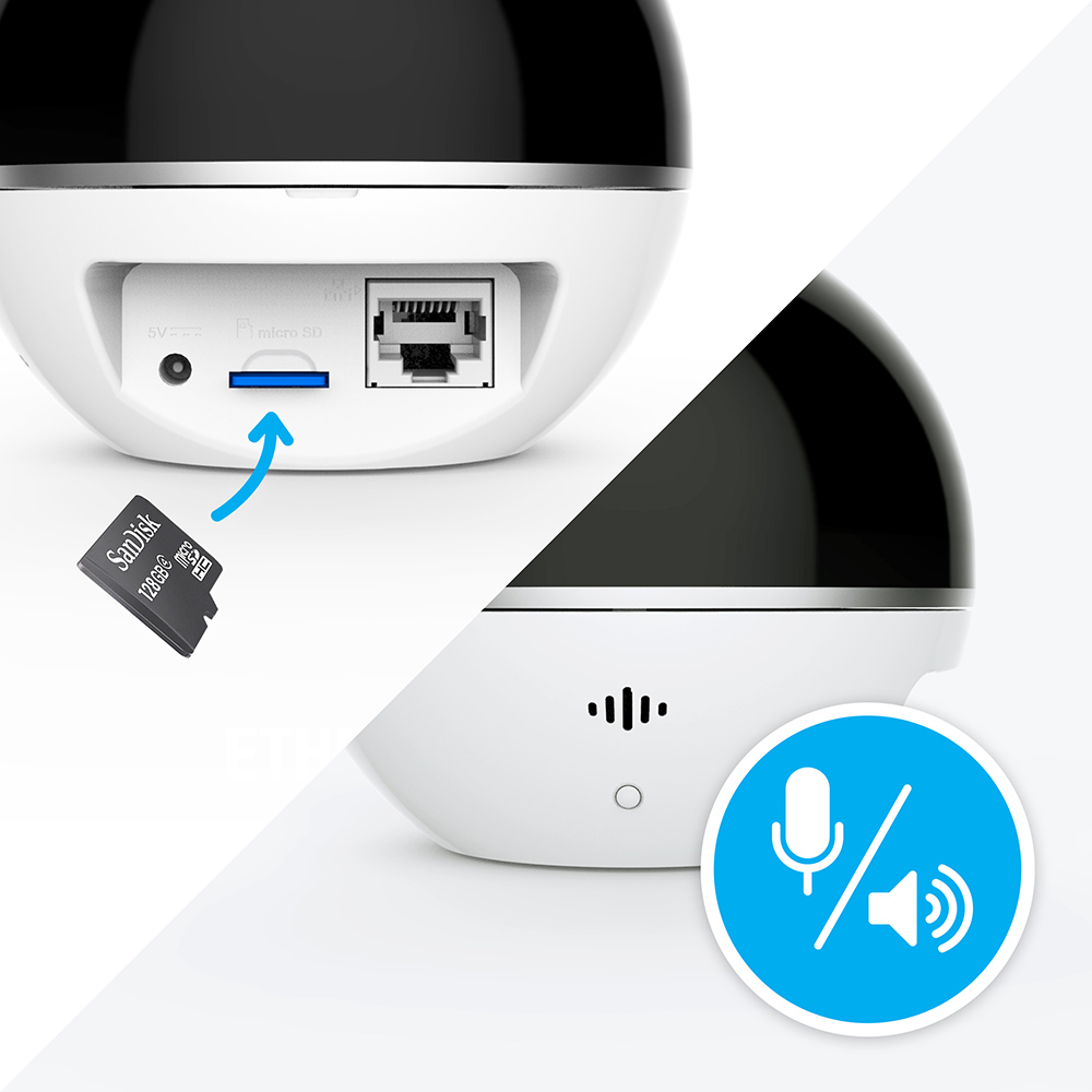 EZVIZ By Hikvision C6T Mini Indoor Wifi-camera Wit