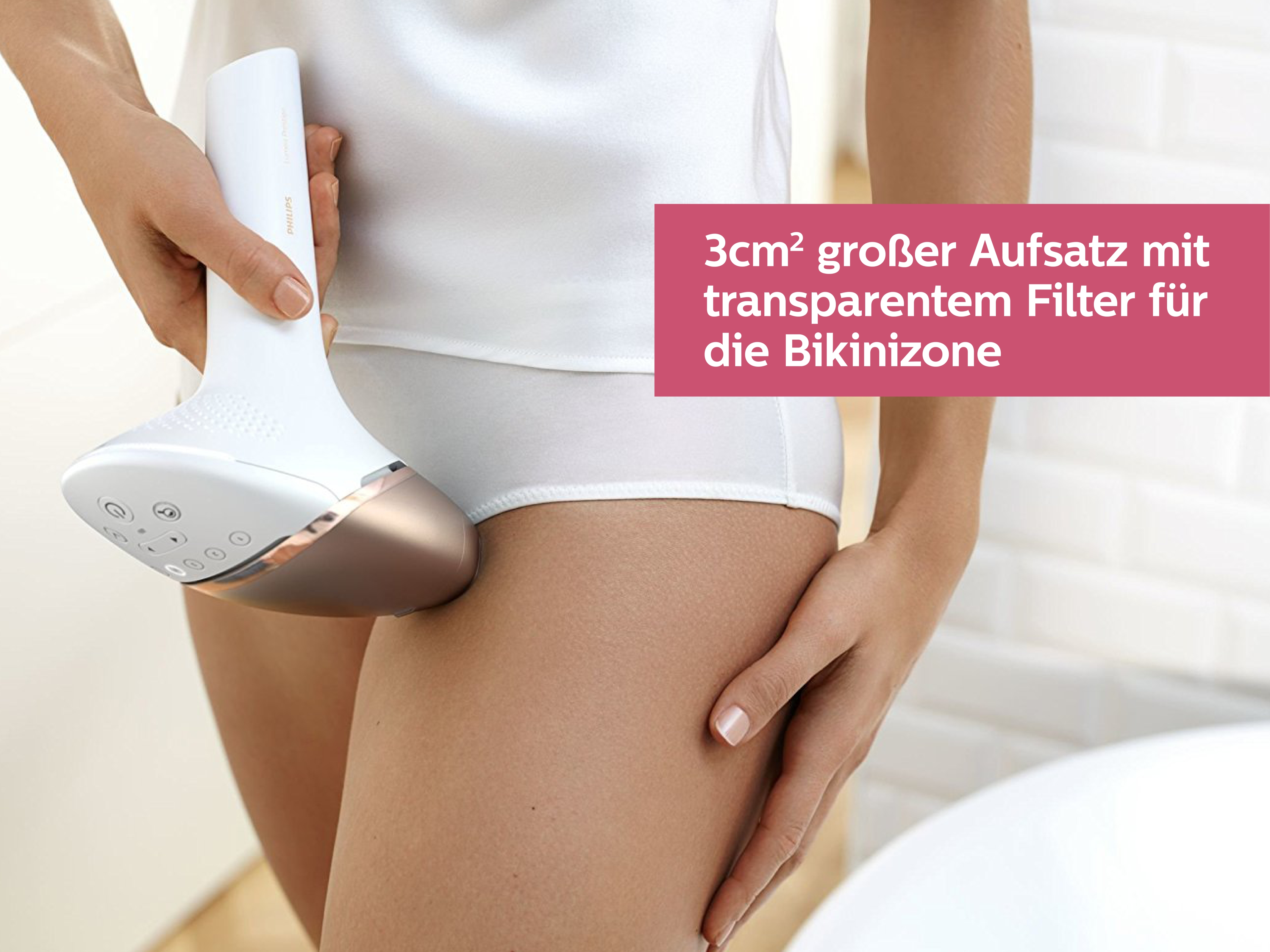PHILIPS Lumea Prestige IPL-Haarentfernungsgerät BRI956/00, weiß-rosegold IPL-Haarentfernungsgerät (weiß, roségold, mit , )