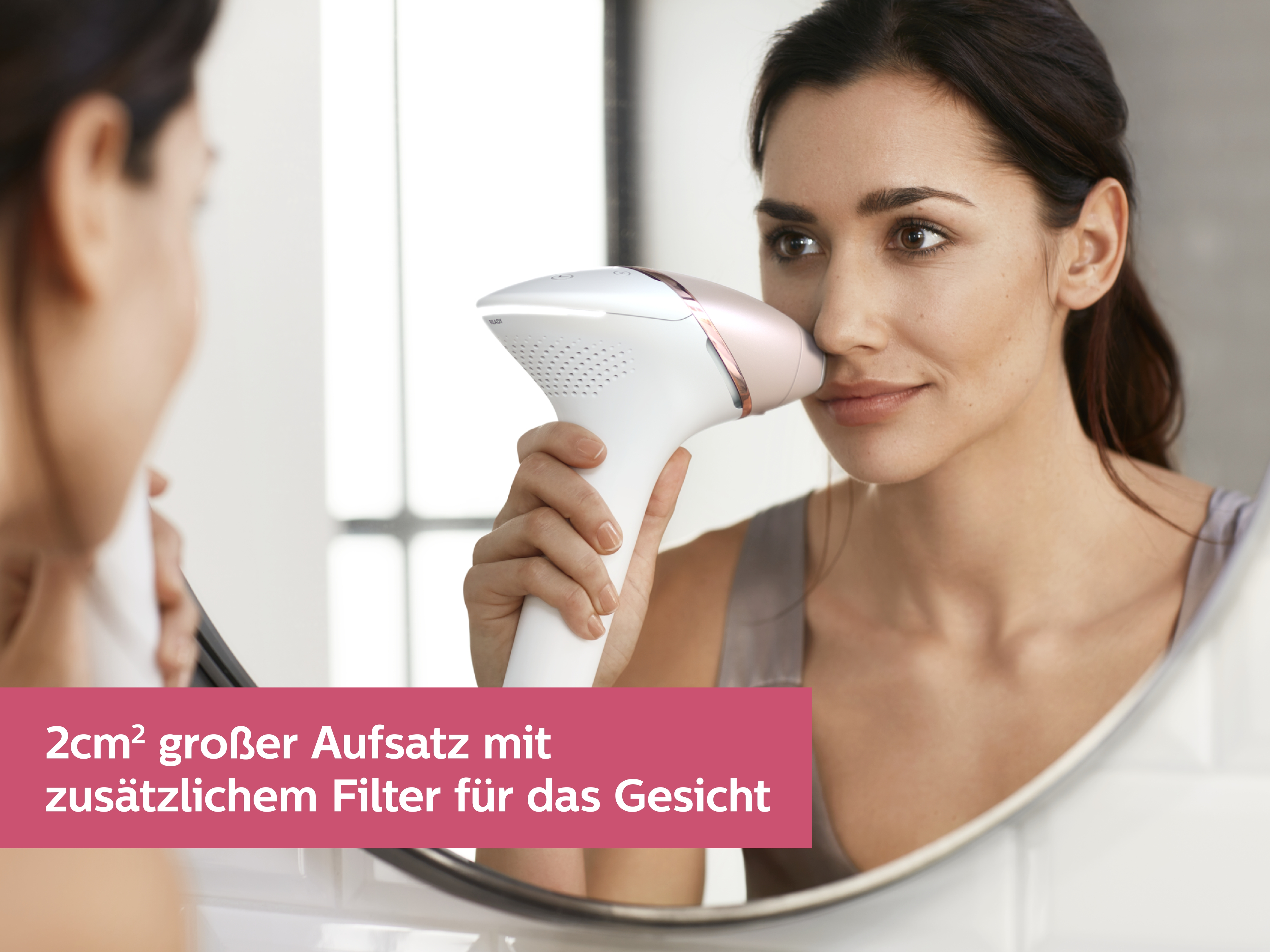 PHILIPS IPL Lumea Prestige BRI 950/00 + Microdermabrasionsgerät Visa Care SC 6240/01 IPL-Haarentfernungsgerät (Rosa, Weiß, mit , )