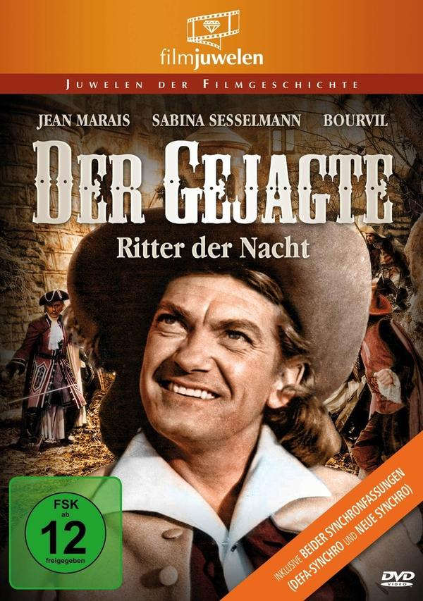 DVD-Cover mit einem Mann mit Hut, einer Frau und Text. Der Titel lautet "Der Gejagte".